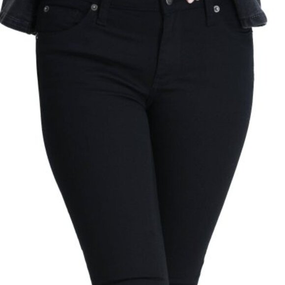 Women's Mid-Waist Cotton Stretch Pant - BLACK SZ 8,10,12,14 NWT - Picture 3 of 5